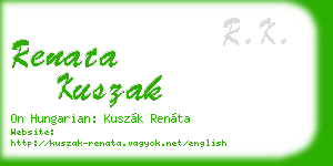 renata kuszak business card
