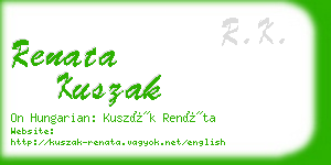 renata kuszak business card